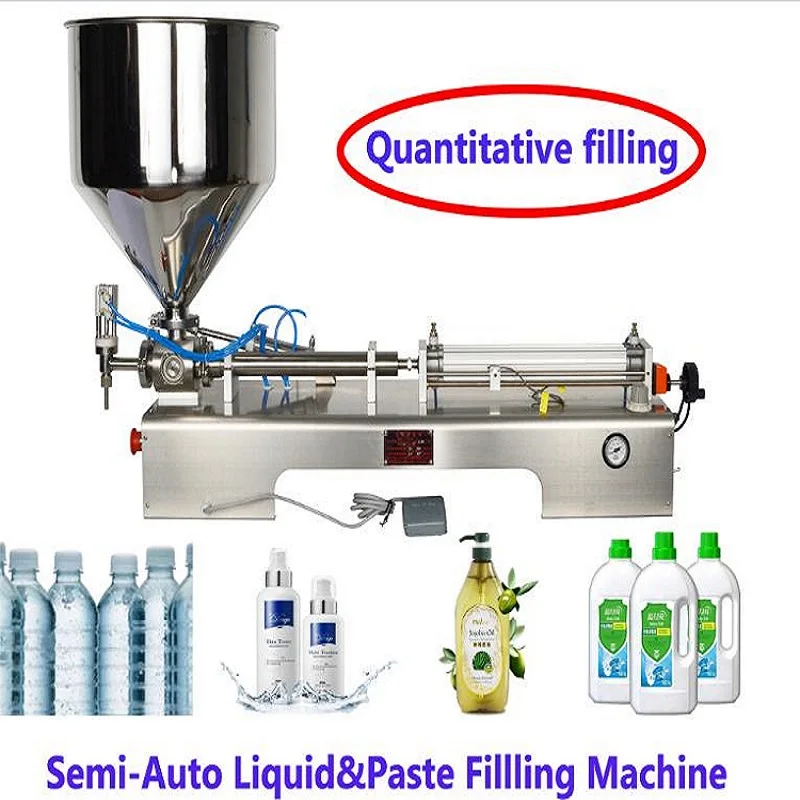 10-280ml Cream Oil Shampoo Filling Machine with Single Nozzle Filler Hand Soap Semi-Automatic Liquid & Paste