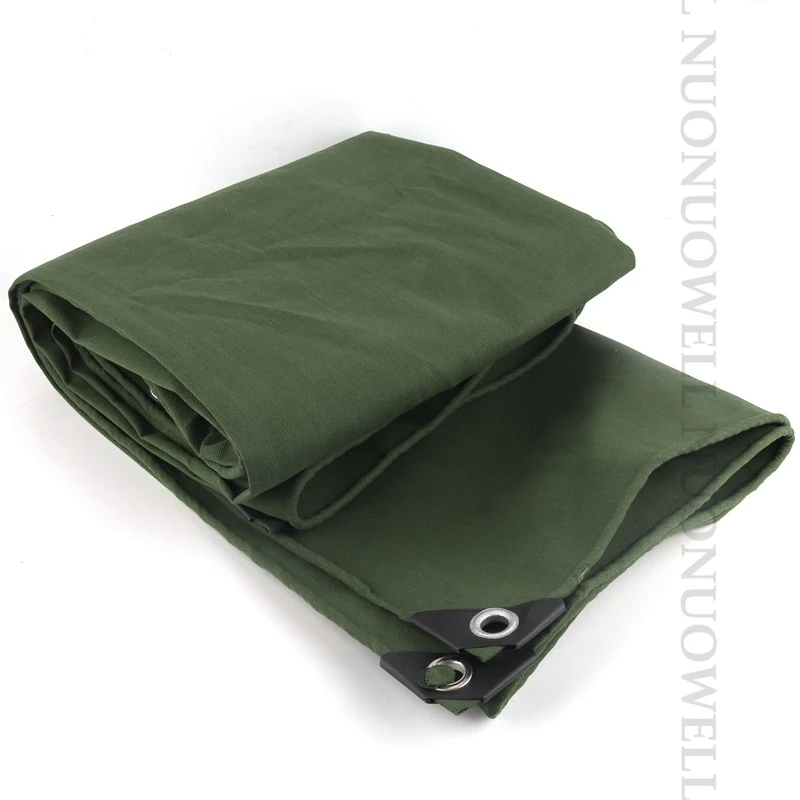 Customize Size  Green 0.64mm Double Sided Organic Silicon Cloth Thicken Tarp Tarpaulin Truck Car Cover Outside Shading Cloth