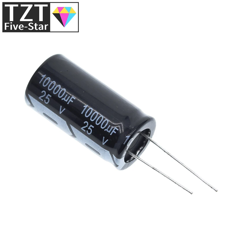 1/3 Stück Aluminium-Elektrolytkondensator 25V / 10000 UF 25V/10000UF Elektrolytkondensator Größe 18*35 mm steckbar 25V 10000UF – Detail 2