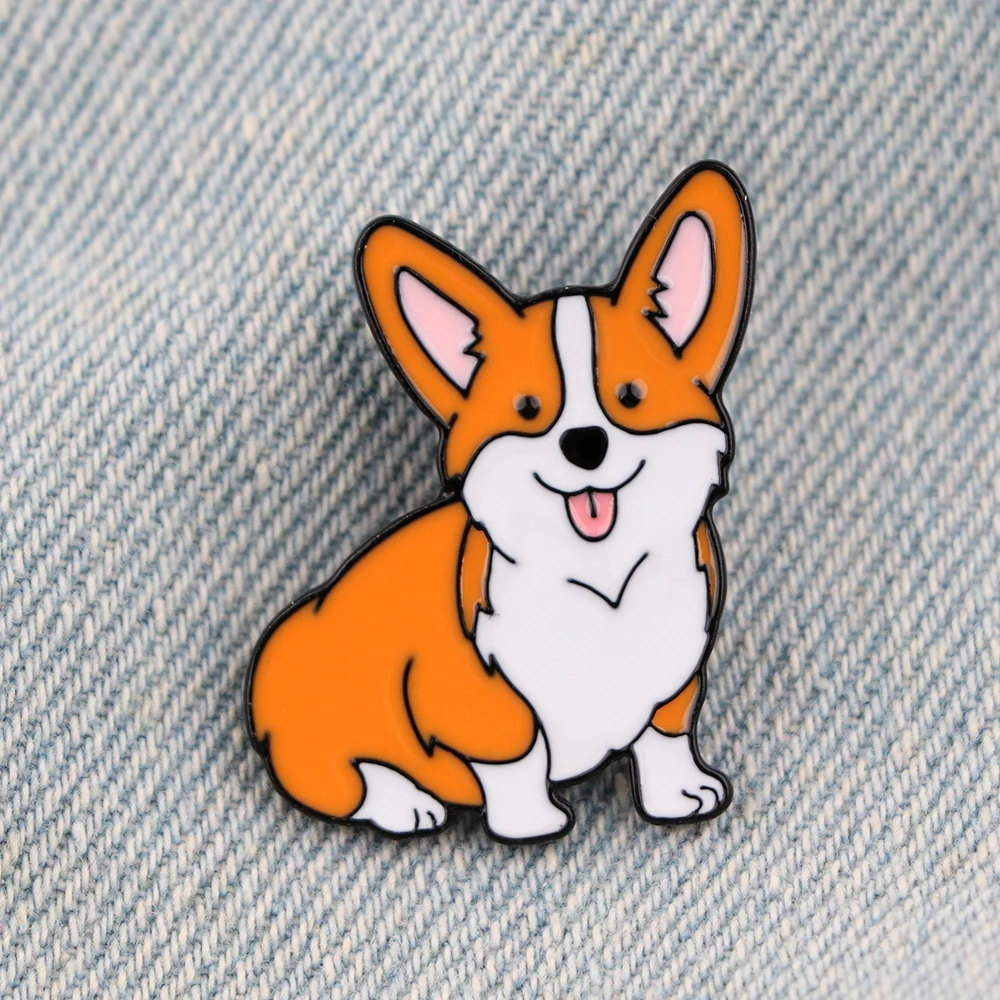 Corgi Cute Dog Collection Enamel Pins for Clothes Badges on Backpack Lapel Pin Decoration Gifts for Friends Jewelry Accessories