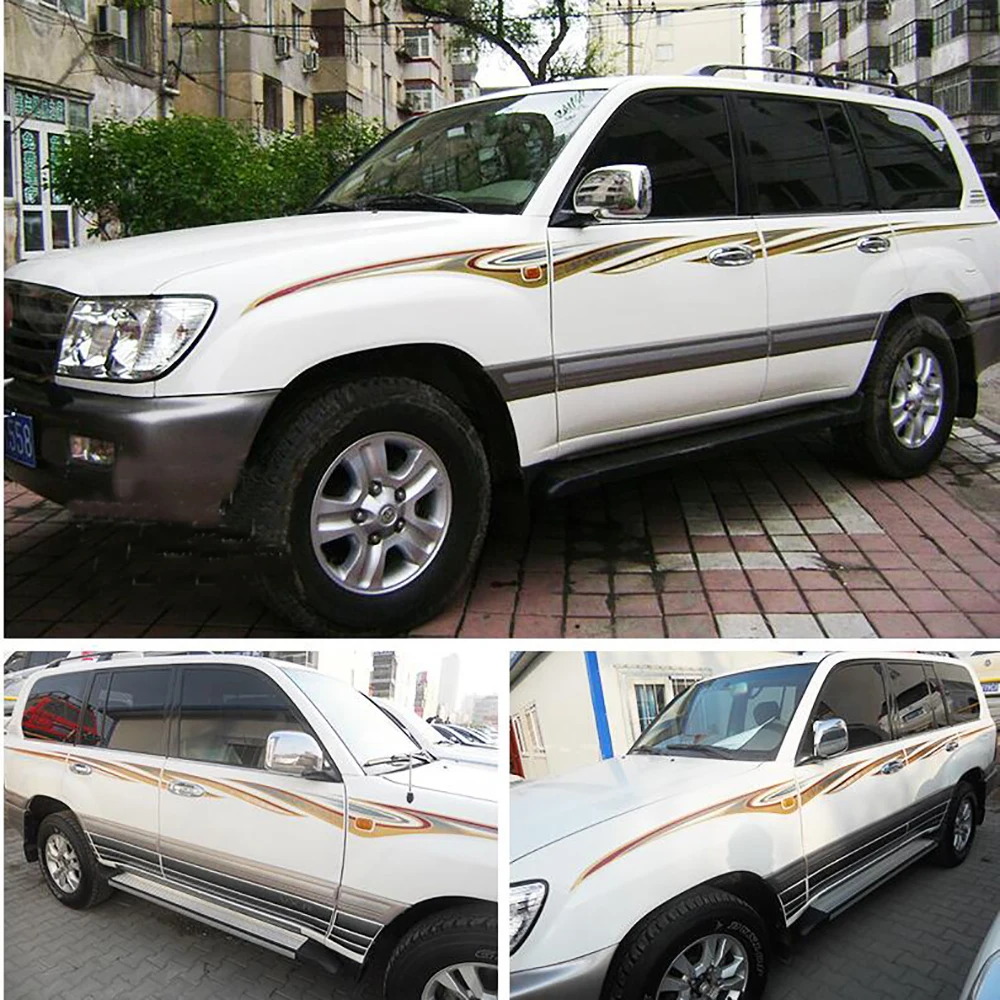 

Car decoration Sticker set For Toyota Land Cruiser 100 LC100 1998-2007 Colorful Car Side Door Body Decal Sticker Cove