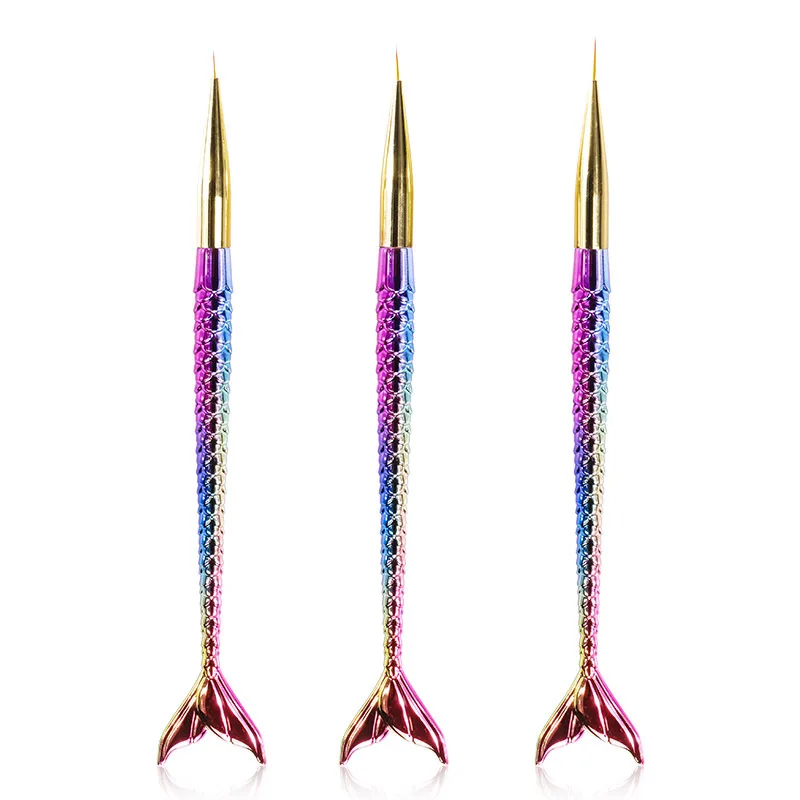 10  Sets  Nail Art  tool  Manicure Tool Nail Brush  Fishtail Nail Pen