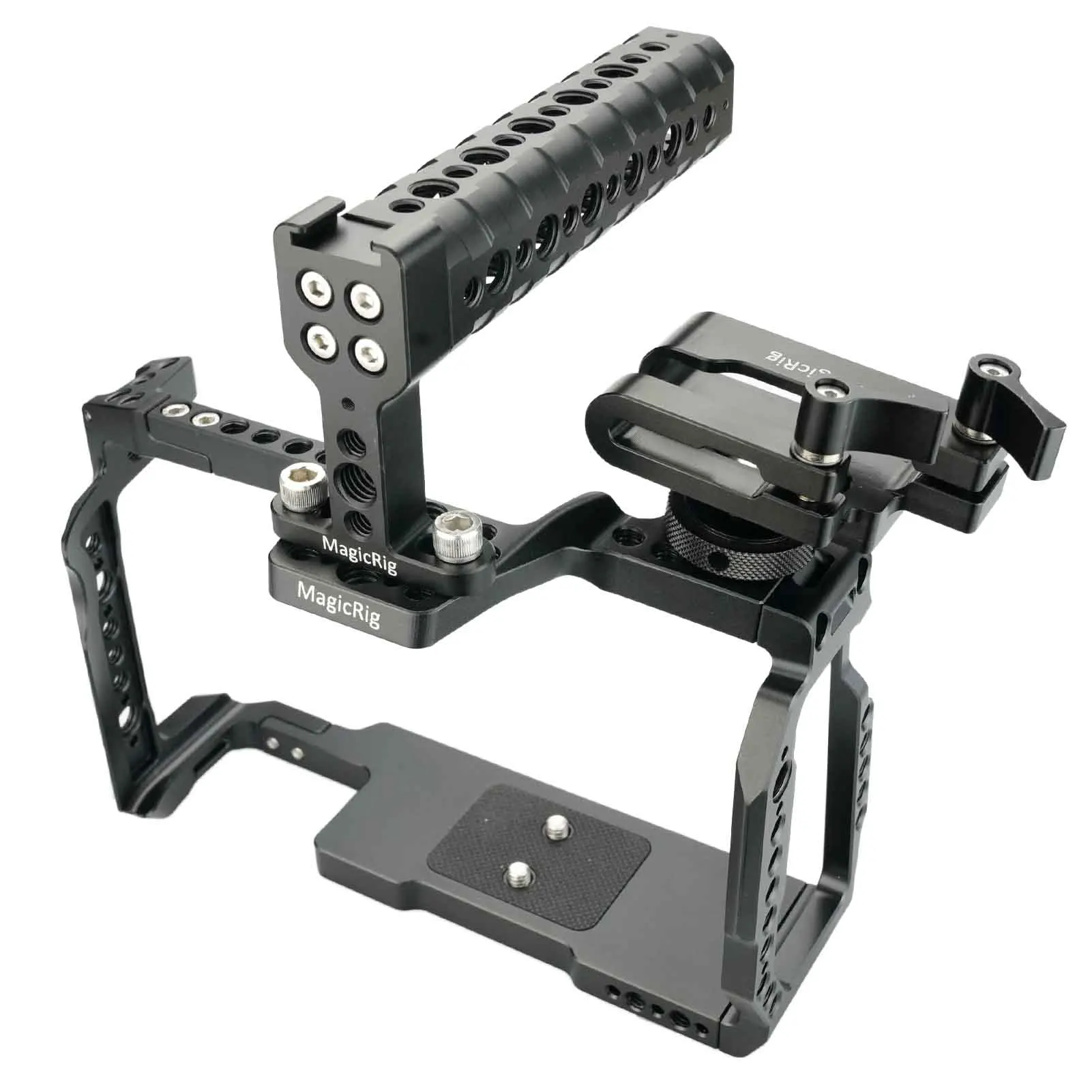 Imagem -02 - Magicrig Bmpcc 6k Pro Gaiola Kit para Blackmagic Design Bolso Cinema Câmera 6k Pro com Alça Superior & t5 Ssd Cartão Braçadeira