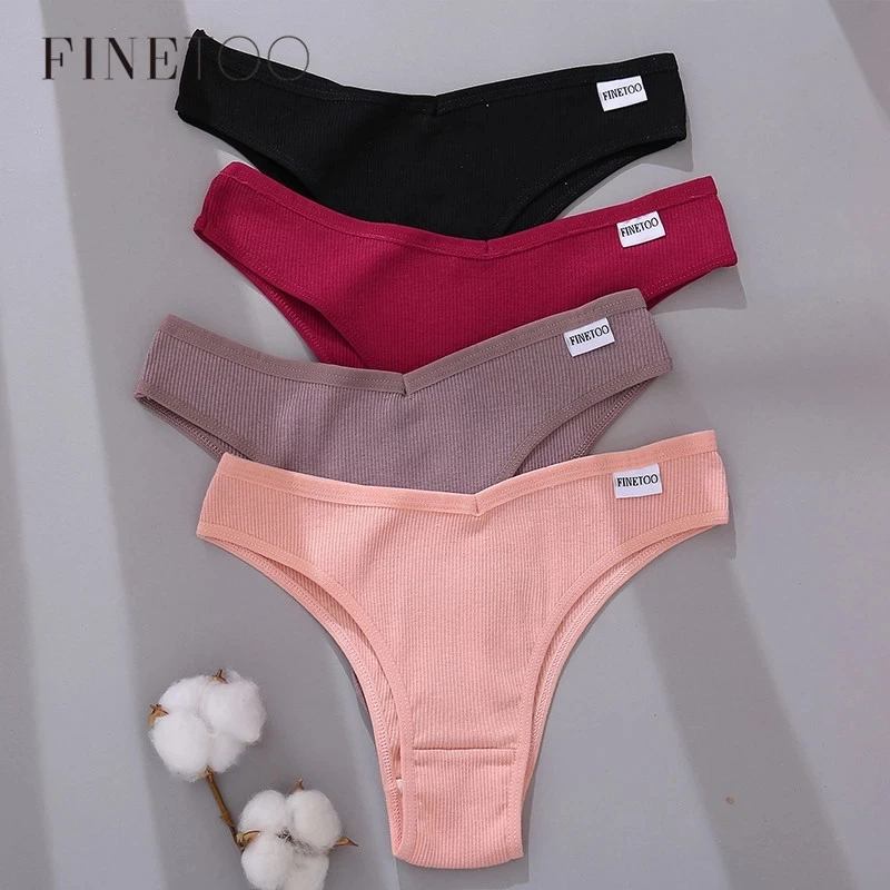 3Pcs/Set Cotton Women Briefs Sexy Low Rise Panties Female Seamless Underwear Breathable Underpants Girls M-XL Intimates Lingerie