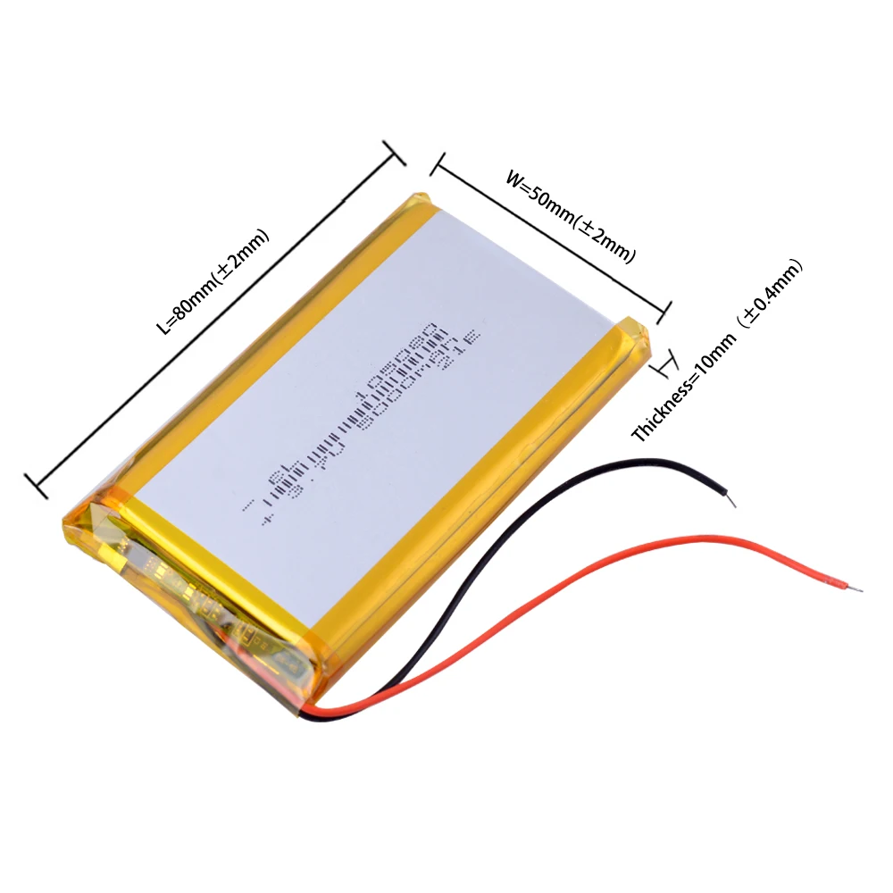 105080 3.7V 5000mAh akumulator litowo-polimerowy akumulator litowo-jonowy do banku mocy wideo PSP podkładka pod telefon protable tablet PC 984979