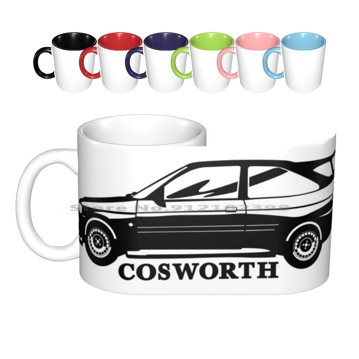 Escort Cosworth Ceramic Mugs Coffee Cups Milk Tea Mug Escort Escort Cosworth Blue Oval Rally Rally Car Racing Race Motorsport