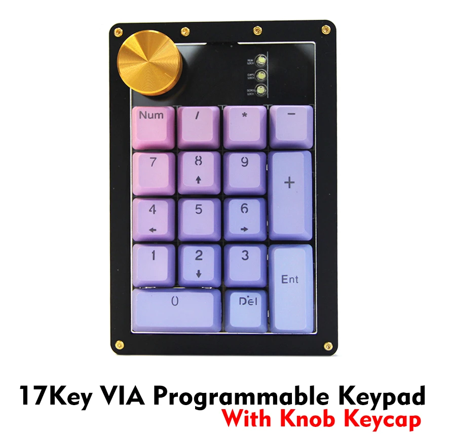 

DIY Keyboard LT17 17 Key Numpad gradient Keycap Hot swap Macro Programmable Keyboard Mechanical Keypad Gateron Switch Mac