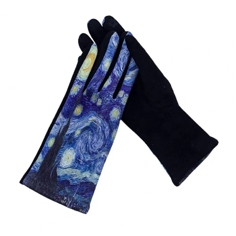 1 Pair Cycling Gloves Women Men Gloves Warm Velvet Lining Full Finger Mittens Unisex Winter Gloves перчатки женские