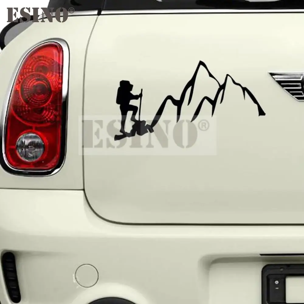 Car Styling Creative Climbing Mountains Vertex Conqueror PVC 3D Carving Decal Waterproof Car Body Bumper Sticker Pattern Vinyl