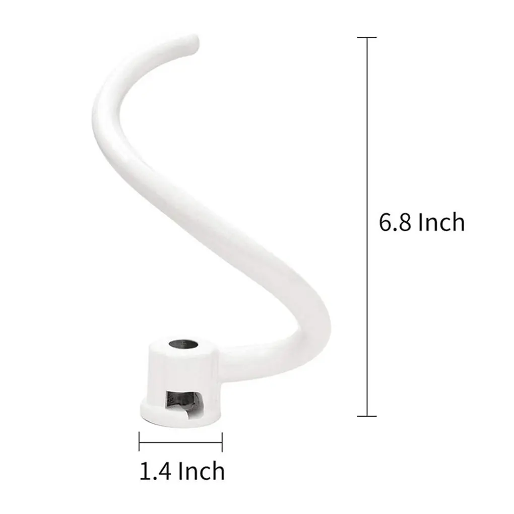 Aluminum Dough Hook Spiral Mixing Head Home Kitchen Mixing Tool Replacement for Kitchenaid 6QT