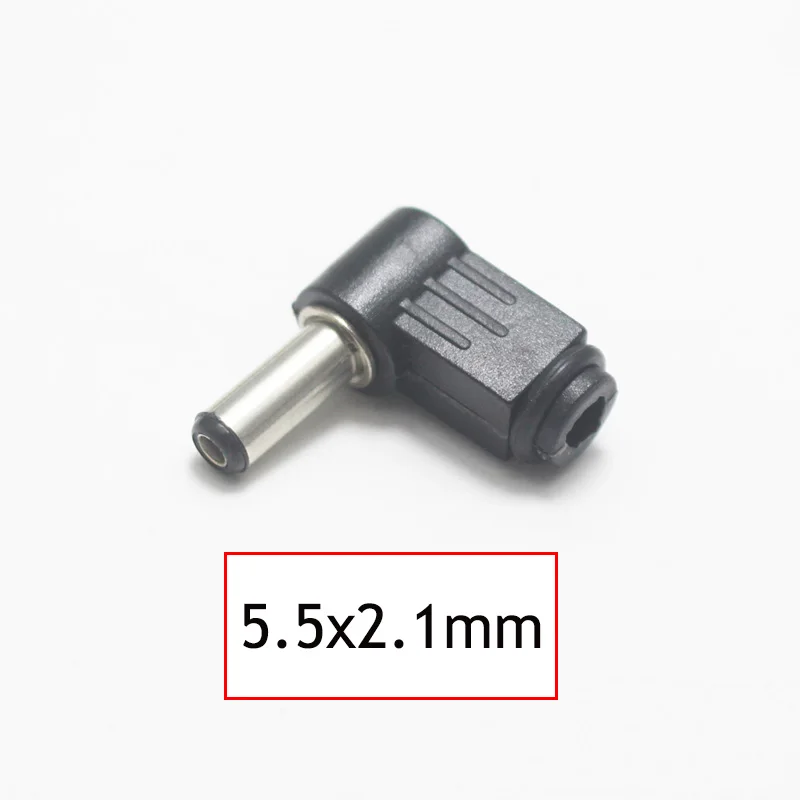 1Pcs DC Power Male Plug Jack Adapter 90 Degree Male 6.3x3.0 6.0x4.4 5.0x3.0 5.5x2.5 5.5x2.1 4.8x1.7 4.0x1.7 3.5x1.35 2.5x0.7mm