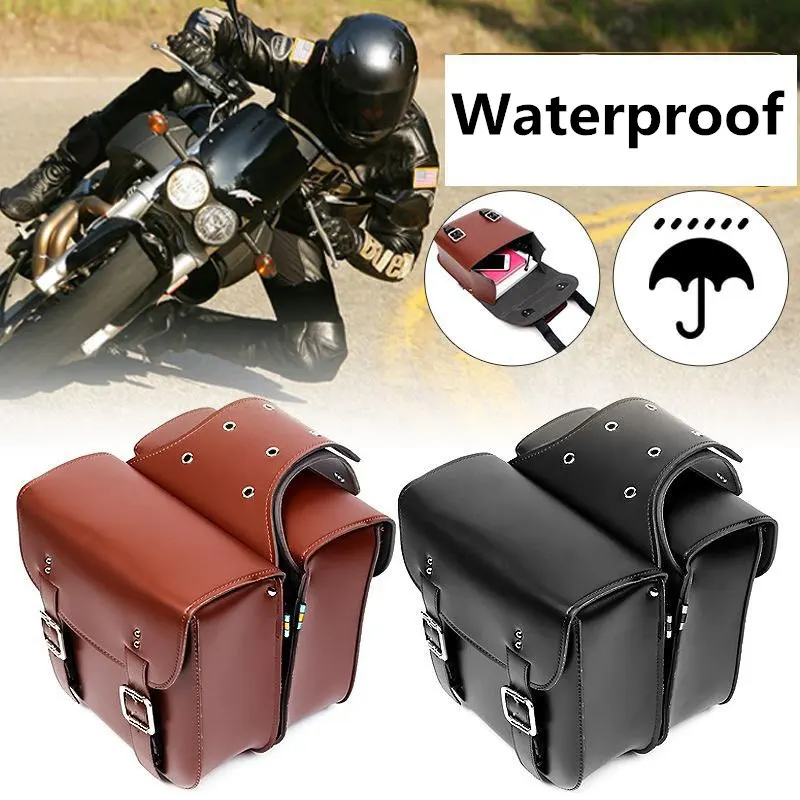 For Sportster XL 883 1200 Honda Yamaha Suzuki Motorcycle SaddleBag Large Capacity Motorbike Side Bags Storage Tool Parts