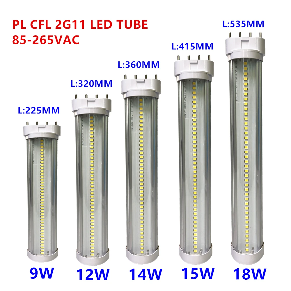 

2g11 Led Tube Light Pll Lamp PL bar 4pin Epistar SMD Diffused Cover Cold white Warm white 220V 9W 12W 14W 15W 18W CFL replaceme