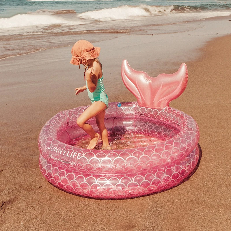 

Mermaid Backrest Swimming Pool Home Pools Adult Children Inflatable Thickened Swimming Pools Beach Party Foldable бассейн 풀장