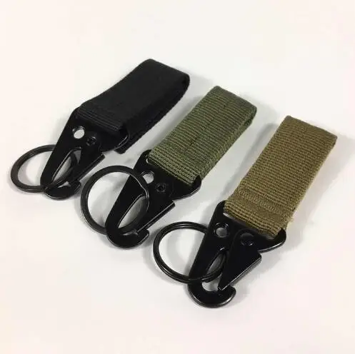 

Molle strap webbing Carabiner Quickdraw belt clip camp tactical backpack kit travel bag attach clasp outdoor bushcraft hang