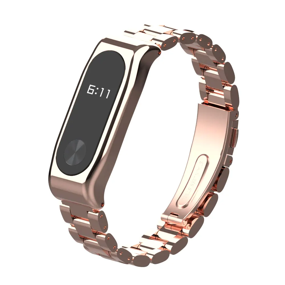 Mi Band 2 Metal Wrist Strap Stainless Steel Bracelet for Xiaomi Mi Band 2 Smart Accessories Watch Miband 5 4 3 2 Band Wristband