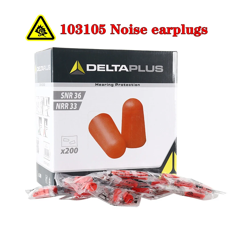 103105 Anti-noise earplugs Bullet shape sponge Soundproof (SNR)36\(NRR)33dB Sleep Learn Reading book Ear protectors