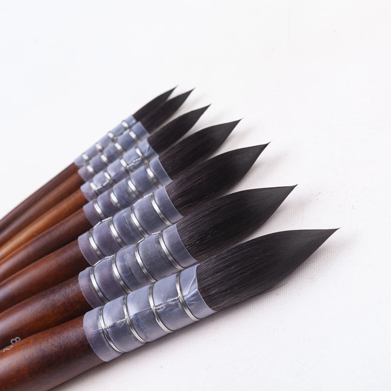 ArtSecret 17RT Anti-Drop Synthetic Hair Wooden Handle Acrylic Watercolor Art Oil Painting Multi-Purpose Brush