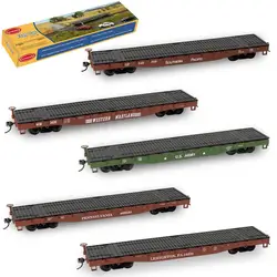 Evemodel-Trenes 2 piezas HO escala 1:87 52ft, coche plano, carro, C8741, diseño de ferrocarril