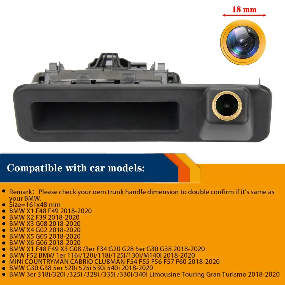 Misayaee Rear View Camera for MINI COUNTRYMAN CABRIO CLUBMAN F54 F55 F56 F57 F60 BMW X1 F48 F49 X2 F39 X3 G08 X4 G02 X5 G05 G06