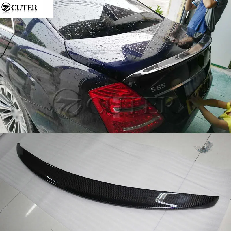 W221 S600 S65 S500 S63 Carbon Fiber Car Rear Wings Trunk Lip Spoiler for Mercedes Benz W221 06-13