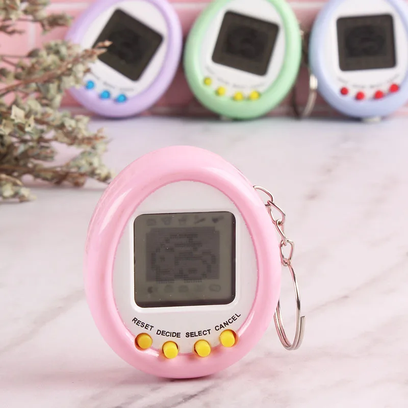 Tamagotchi Mini Elettronico Virtuale Pet 90S Nostalgico Virtuale di Rete Giocattolo Dell'animale Domestico Anello Chiave del Regalo Divertente Animali Giocattolo Regalo Di Natale