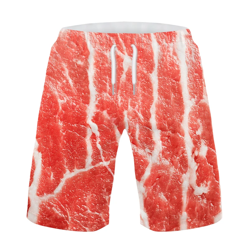 

Jumeast Men Women Boy Girl Children 3D Food Meat Hip Hop Kid Shorts Summer Trunks Quick Dry Beach Casual Sweatpants Short Pants