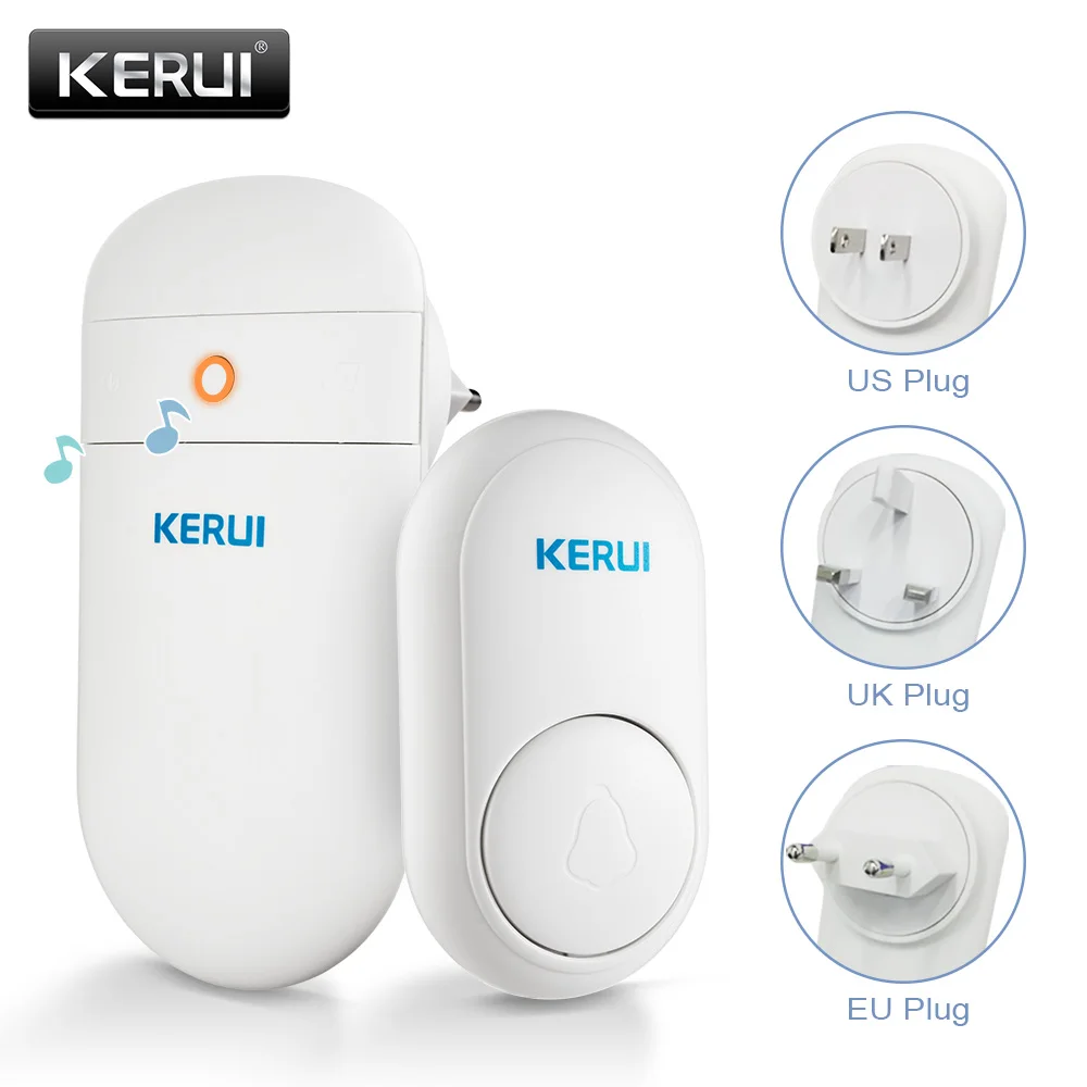 KERUI-inteligente sem fio campainha, auto geração M518, controle remoto eletrônico, casa, sem bateria, campainha sem fio