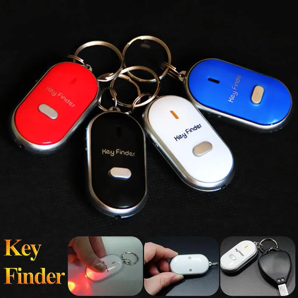 Key Finder Whistle Key Finder Flashing Beeping Remote Lost Keyfinder Locator Keychain Anti-lost Device Alarm For The Elderly Pet