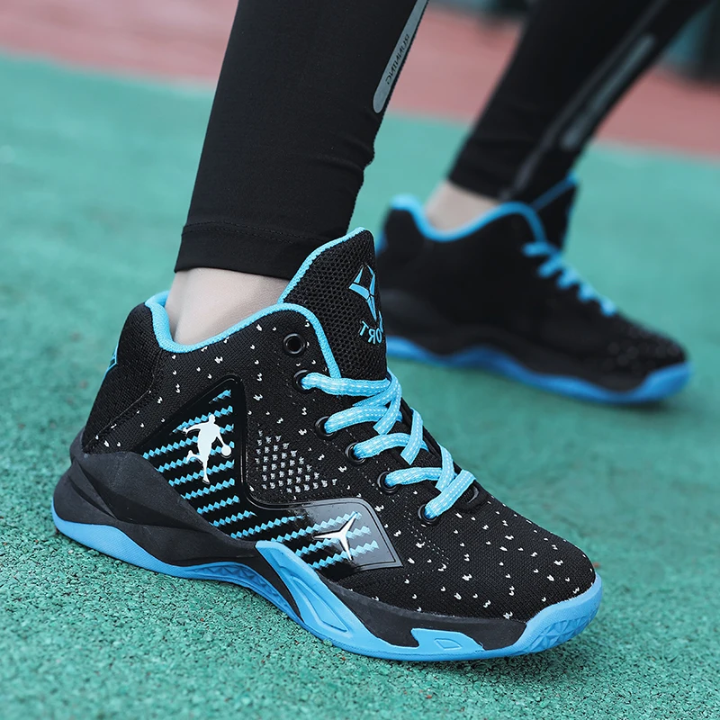 Dziecięcy jesienny trener wypoczynek na świeżym powietrzu buty do koszykówki chłopcy wygodne antypoślizgowe buty do koszykówki Zapatillas De Deporte