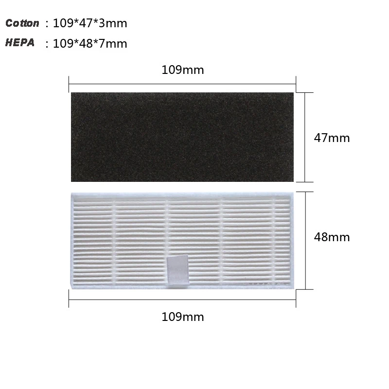 Сменные детали для робота-пылесоса Viomi S9 /VXVC11, боковая щетка с роликовой насадкой, НЕРА, швабры, мешки для пыли