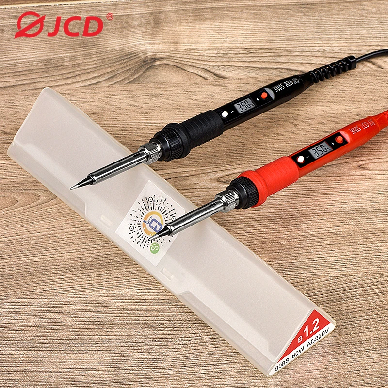 JCD 80W Electric Soldering iron 110V 220V temperature adjustable LCD Welding solder iron kit home repair soldering iron tools