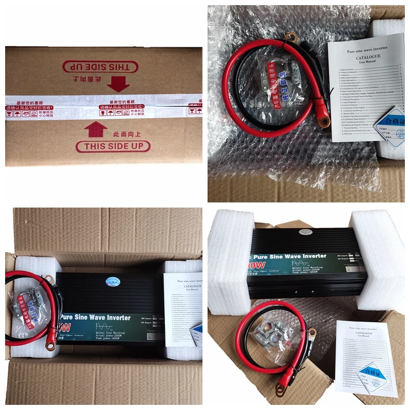 Imagem -06 - Inversor de Onda Senoidal Pura 4000w 5000w dc 12v 24v 48v 60v para ac 110v 220v Conversor de Tensão de Energia Solar para Carros Domésticos