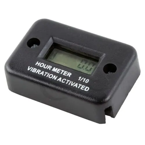 Motorcycle Waterproof Black Vibration Activated Hour Meter For ATV Snowmobile Gas Engine