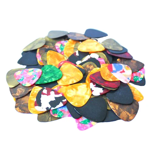 20 pieces 0.46/0.71 mm Celluloid Guitar Pick Mediator for Acoustic Electric - 20 Colors Custom