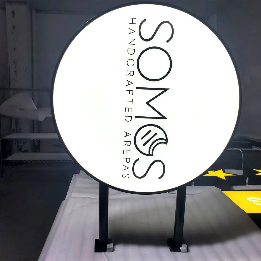 Advertising outdoor waterproof double side illuminated wall-mounted light box LED café salon durable