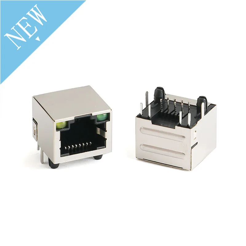 Rede cabo adaptador para transferência de dados com lâmpada, plugue modular, tomada RJ45, montagem ethernet, Rj-45, conector 8P8C