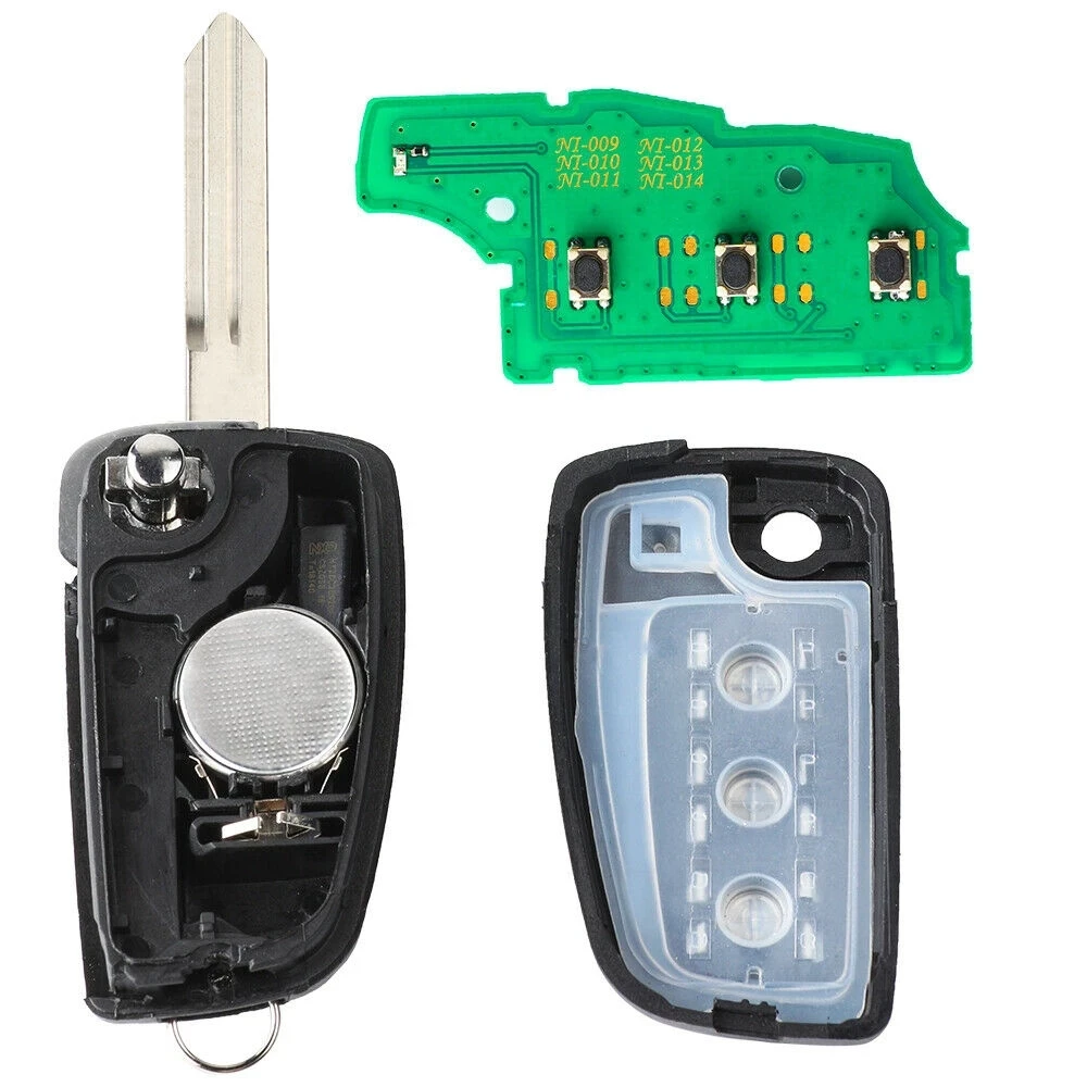 KEYECU 2/3 przyciski CWTWB1G767 433MHz 4A PCF7961M do Nissan Qashqai J11 Pulsar C13 Juke F15 X-Trail T32 Micra Flip Key Remote