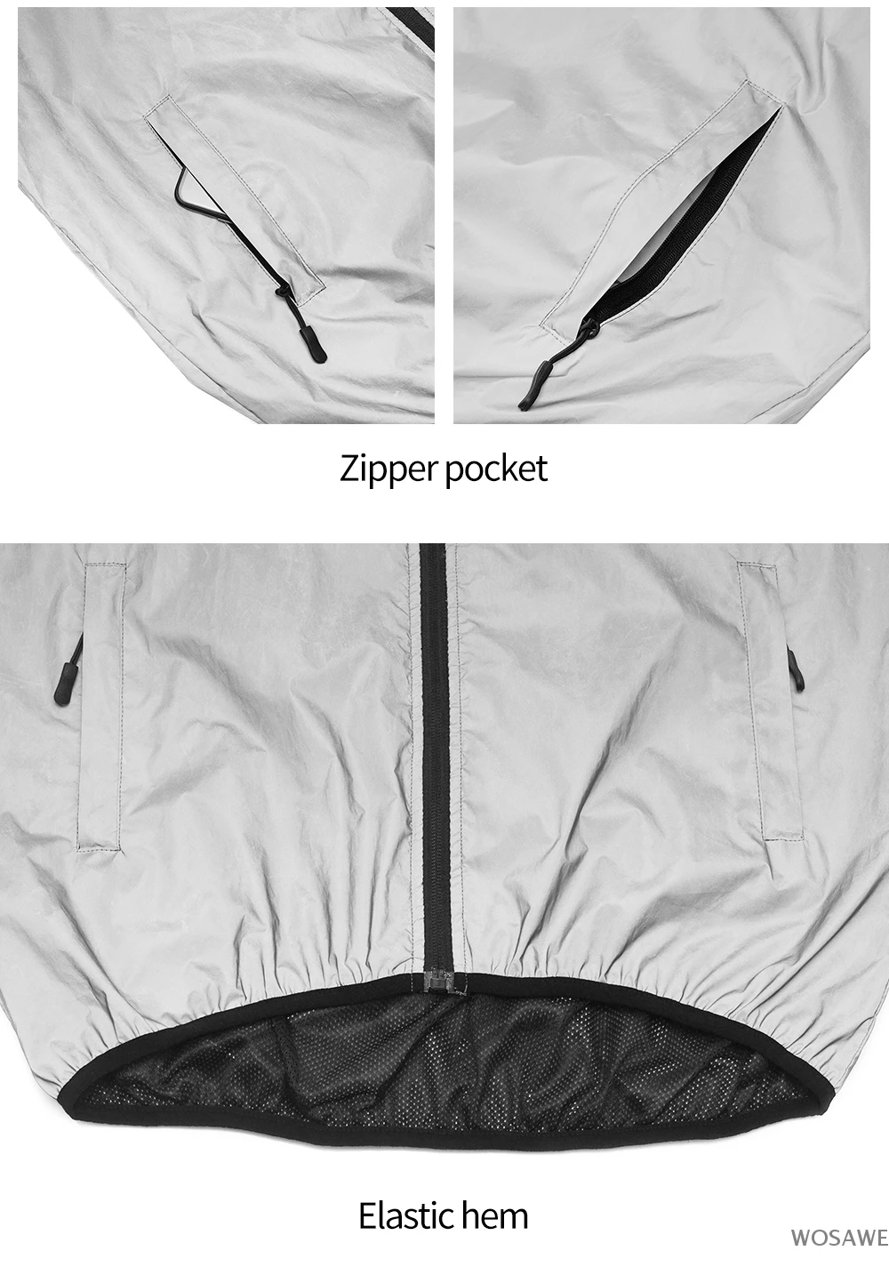 WOSAWE Männer Radfahren Weste Windjacke Wasserdichte Jacke Ärmellose Frühling Herbst Winddicht Fahrrad Fahrrad Weste Nacht Leuchtende – Detail 9