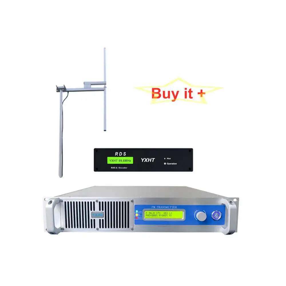 

1000W FM Broadcast Transmitter+1-Bay Antenna With Digital Rds Encoder Radio Data System Encoder