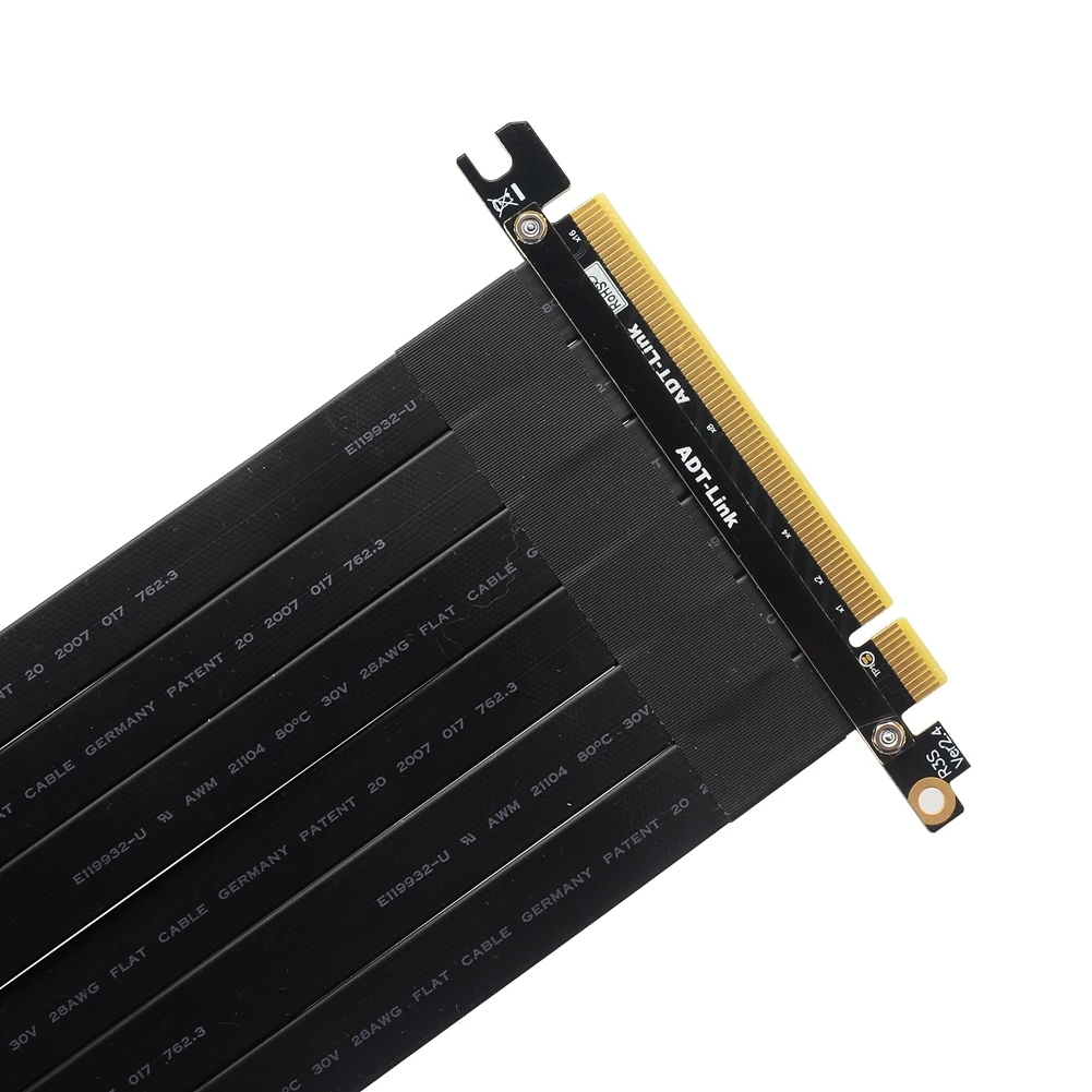 GPU Riser PCI Express X16 Graphics Card Extension Cable 90 Degrees Upright with SATA Power for RTX3060 - Easy Install