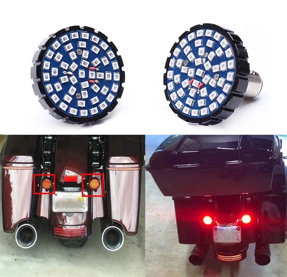 

2 PCS /Pair Motorcycle LED 1157 Turn Signal Light for FLHRSE6 CVO FLHTKSE CVO Limited CVO Softail Deluxe ABS+Metal