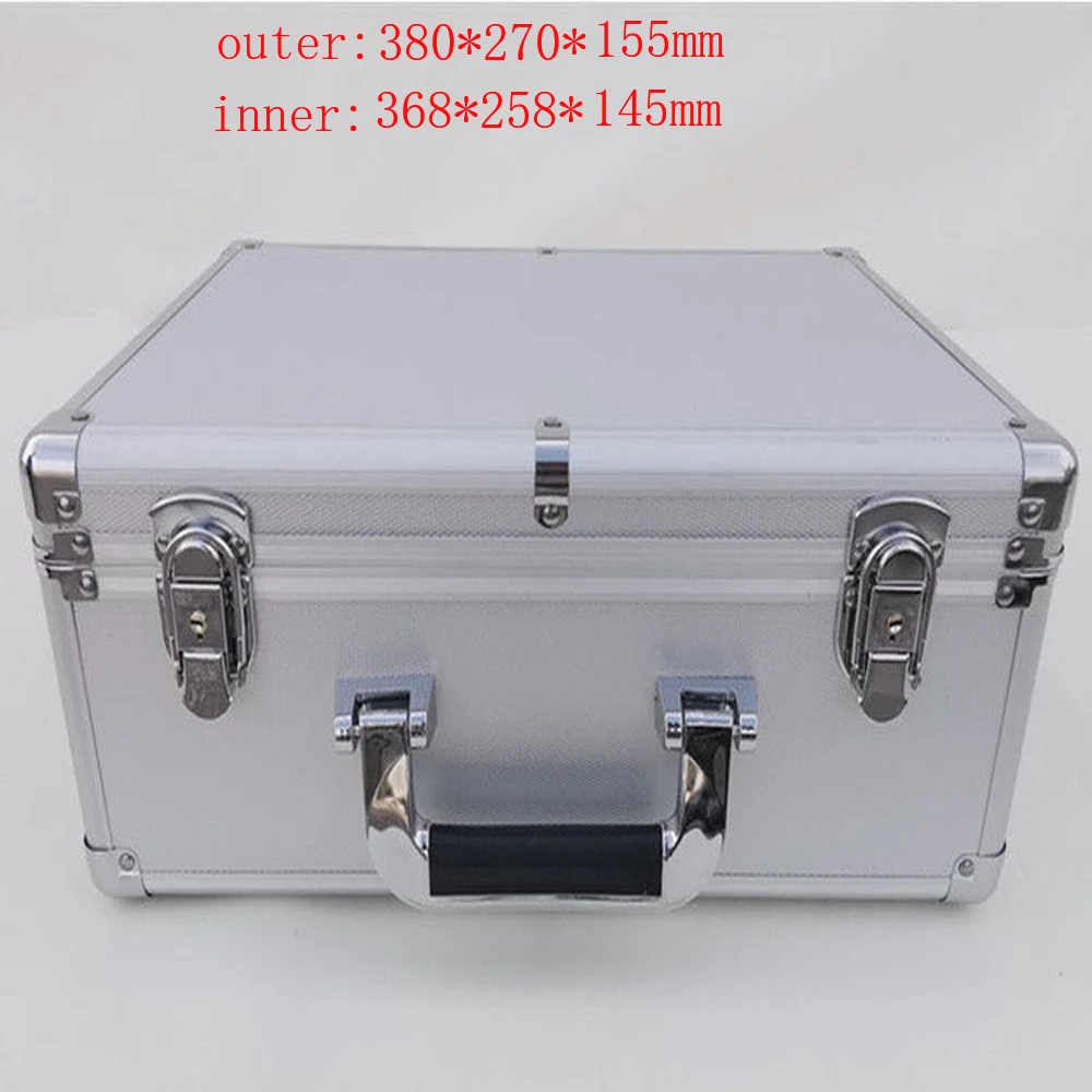 Caixa de ferramentas de alumínio portátil equipamento de segurança caixa de instrumentos caso de armazenamento mala resistente ao impacto com esponja