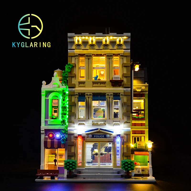 

Kyglaring Led Lighting Set DIY Toys For 10278 Creator Expert Police Station (Only Light Kit Included)