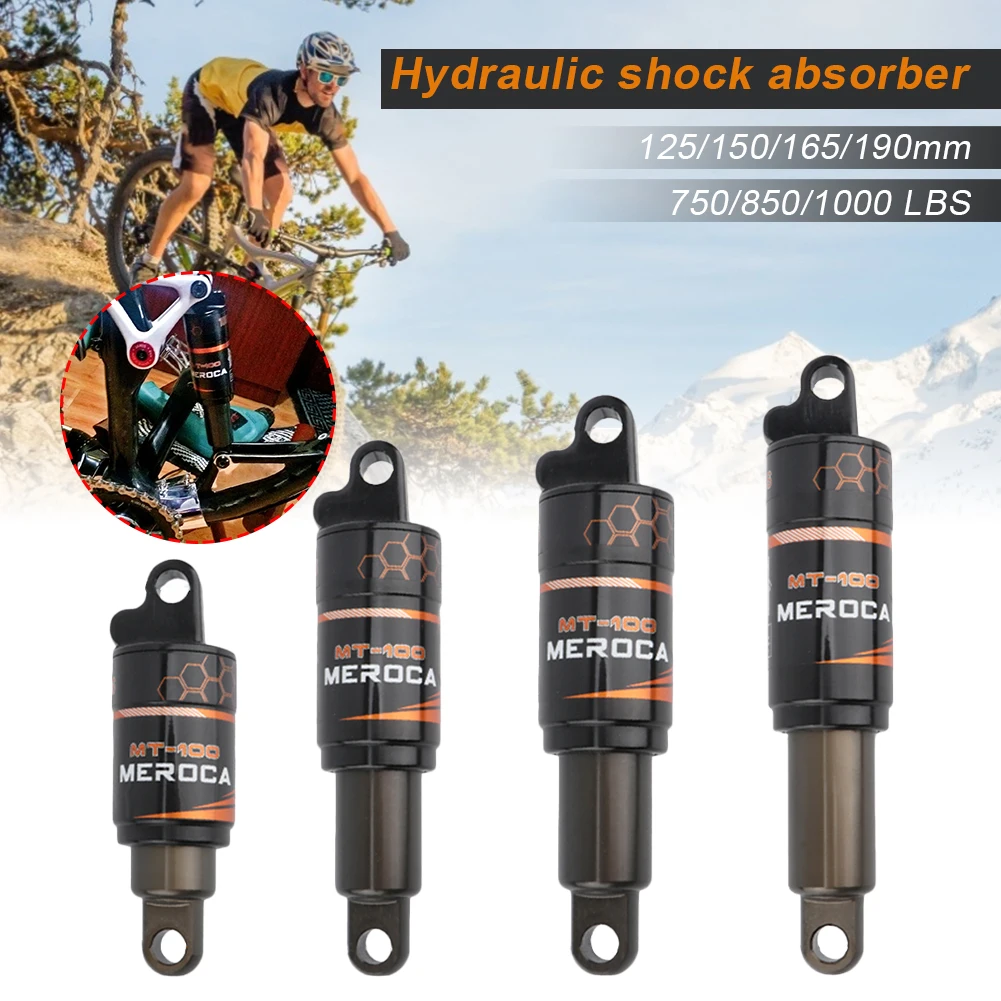 

Discount Bicycle Oil Spring Shock Rear Absorber 125/150/165/190mm Adjustable Bike Shock Damper Reducer for Mountain Bike Scooter