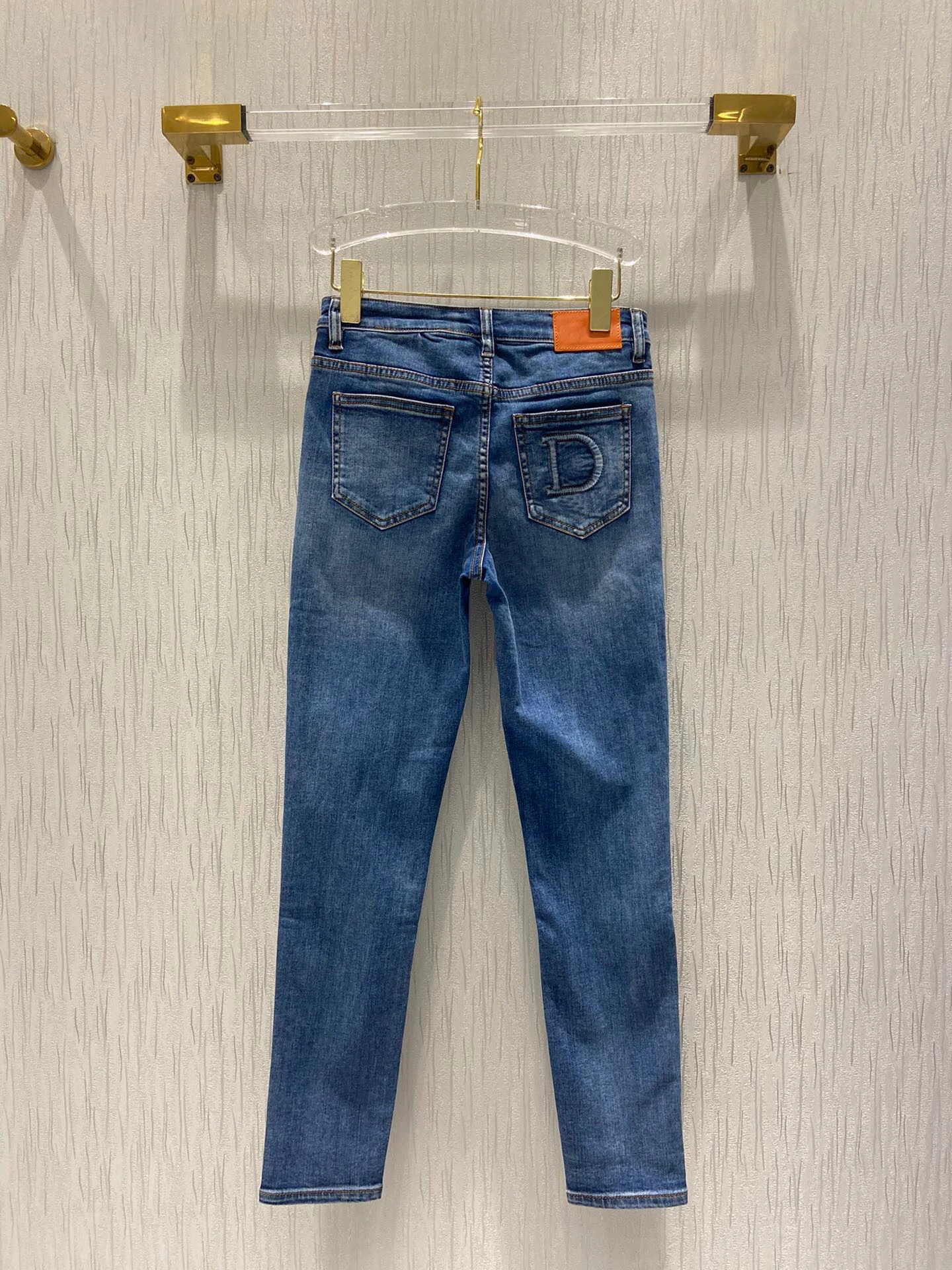 Imagem -04 - Jeans Skinny Elastic Denim Design de Luxo Alta Qualidade Outono Inverno 2023