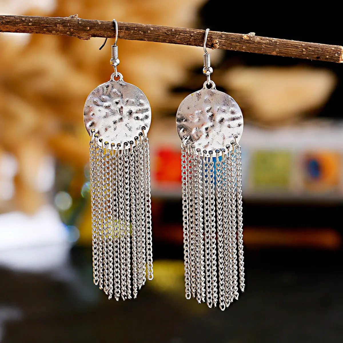 Chain Earrings For Women Long/Ethnic Earring Aesthetic Geometric Gypsy Dangle Ear Rings Indian Jhumka Jewelry Gift Kolczyki Girl