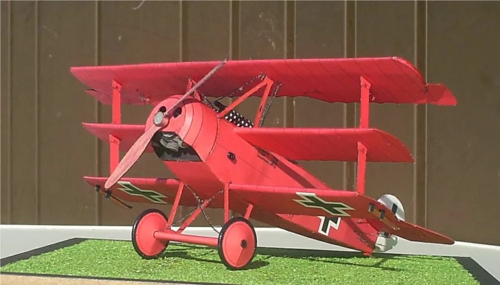 1:33 Scale WWI Fokker Dr.I Triplane Fighter Aircraft Handcraft Paper Model Kit Handmade Toy Puzzles