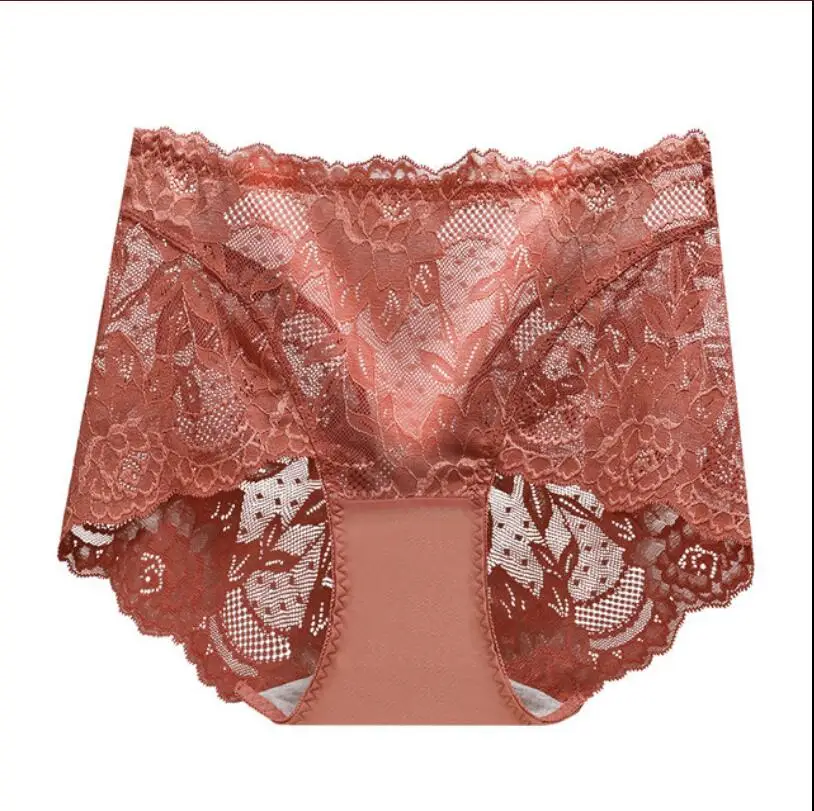 Mesh Sexy Lingerie Seamless Brief Women Sleepwear  Lace Sex Underwear High Waist Knickers Panties S1549