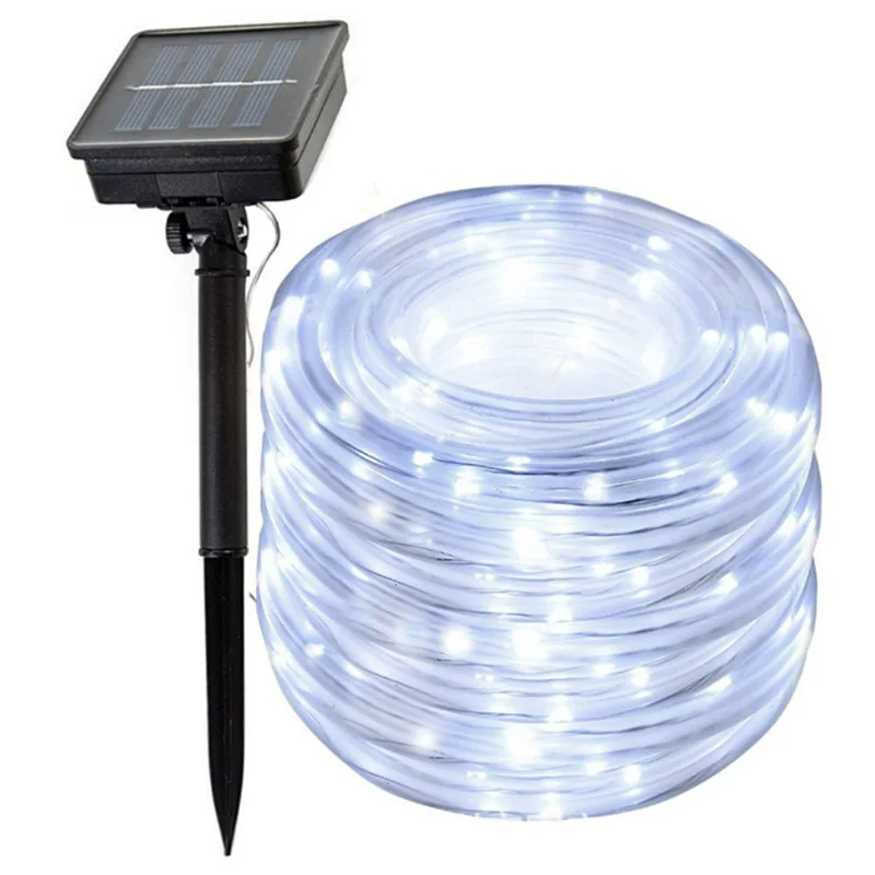 Pop Solar Led Light Outdoor Waterproof Garden Tube Led Strip Christmas Fairy Garland Party Wedding Yard Decoration Solar Lamp